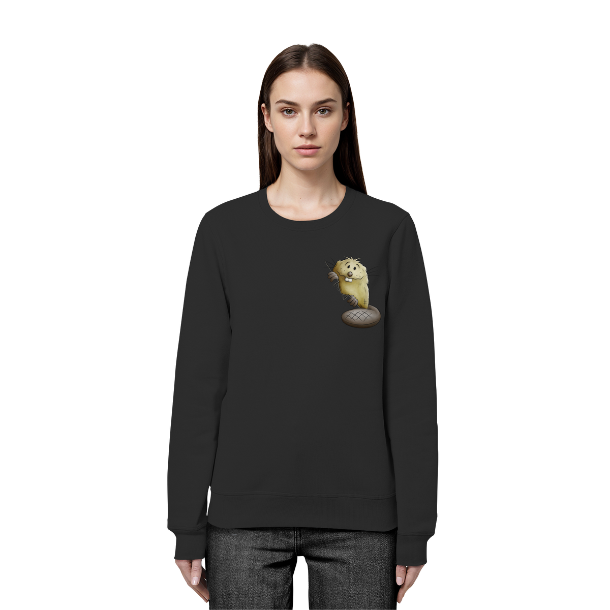 Lustiger frecher Biber - Organic Basic Unisex Sweatshirt