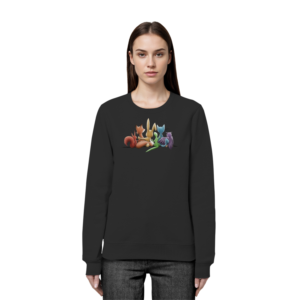Regenbogen Tiere für Freundschaft, Toleranz und Vielfalt - Organic Basic Unisex Sweatshirt