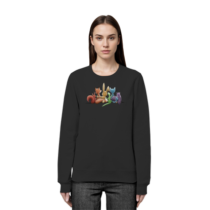 Regenbogen Tiere für Freundschaft, Toleranz und Vielfalt - Organic Basic Unisex Sweatshirt