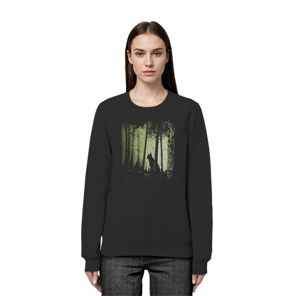 Luchs Wildkatze im Zwielicht Wald - Organic Basic Unisex Sweatshirt
