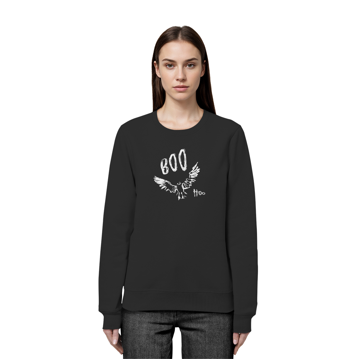 Boo Hoo! Fliegende Eule  - Organic Basic Unisex Sweatshirt