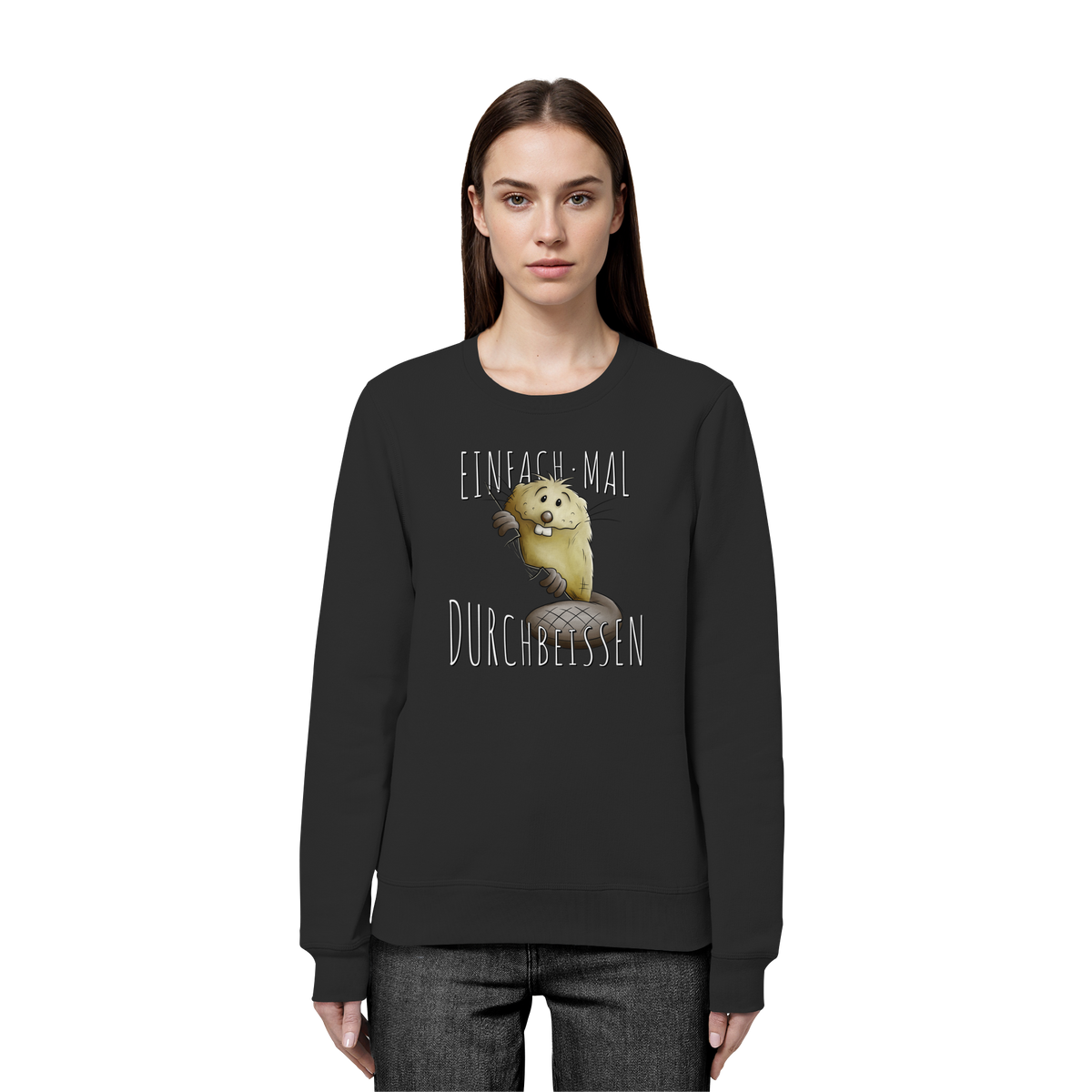 Einfach mal Durchbeissen Biber - Organic Basic Unisex Sweatshirt