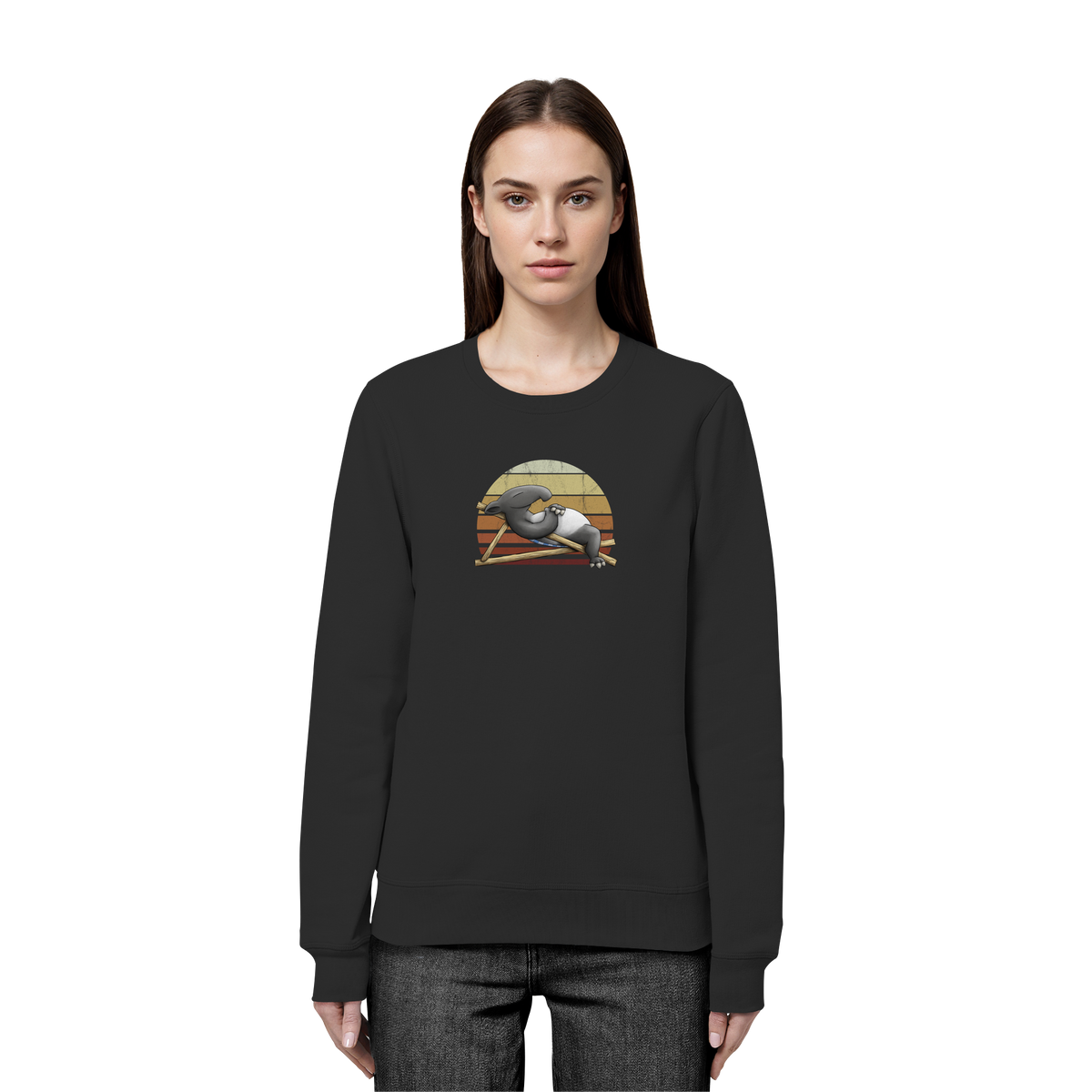 Lässiger Retro Sundown Tapir - Organic Basic Unisex Sweatshirt