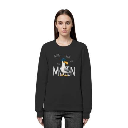 Moin Moin Lässige Hipster Möwe  - Organic Basic Unisex Sweatshirt