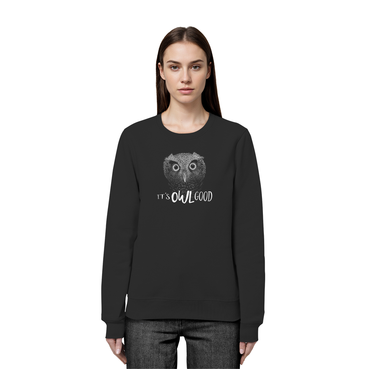 OWL Good | Kritzel-Kunst-Eule - Organic Basic Unisex Sweatshirt