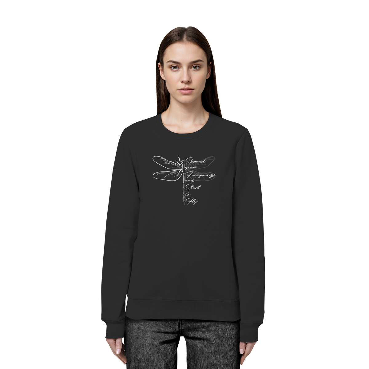 Breite die Flügel aus und flieg los | Libelle - Organic Basic Unisex Sweatshirt