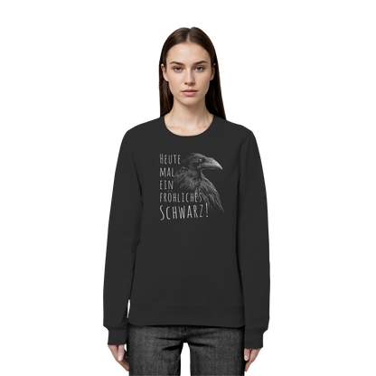 fröhlicher schwarzer Rabe - Organic Basic Unisex Sweatshirt