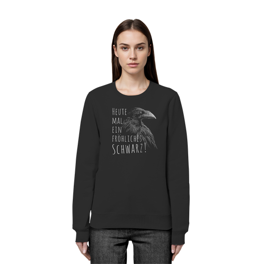 fröhlicher schwarzer Rabe - Organic Basic Unisex Sweatshirt