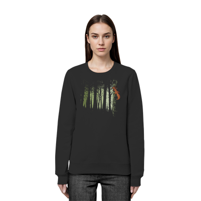 Eichhörnchen im Zwielicht-Wald - Organic Basic Unisex Sweatshirt