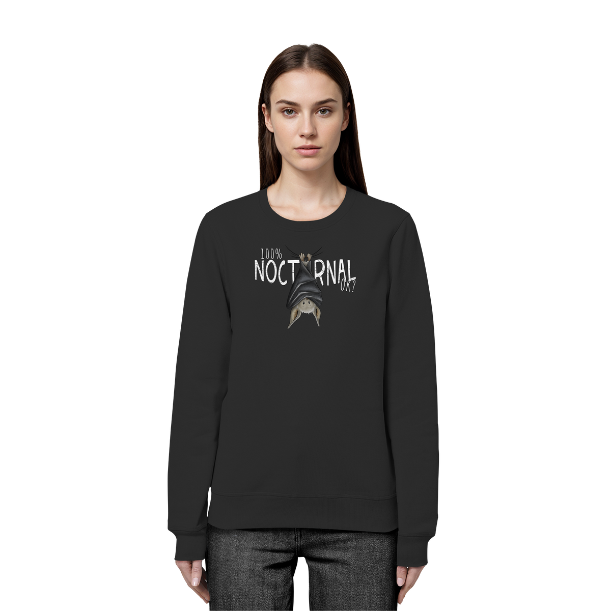 100% nachtaktive Fledermaus - Organic Basic Unisex Sweatshirt