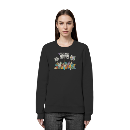 Demo-Katzen gegen Faschismus und für Vielfalt - Organic Basic Unisex Sweatshirt