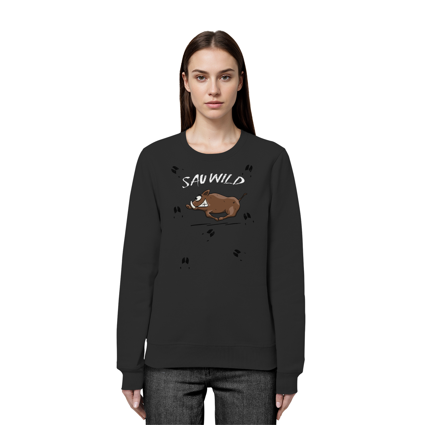 Sauwild wilde Sau | Wildschwein Keiler - Organic Basic Unisex Sweatshirt