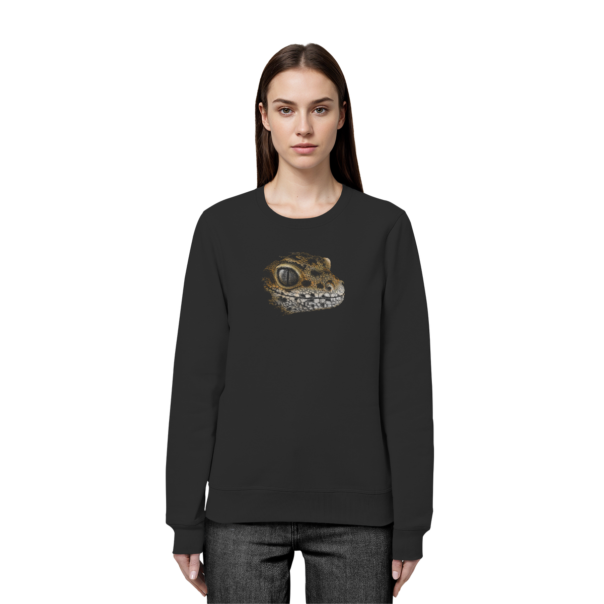 Leopard Gecko Skizze Kritzelkunst - Organic Basic Unisex Sweatshirt