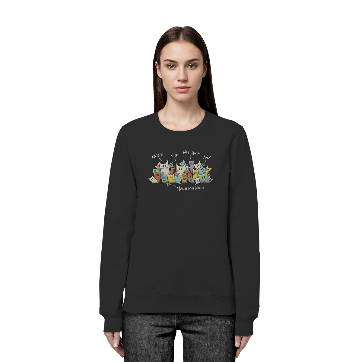 Nope, Nee, Nö Katzen - Organic Basic Unisex Sweatshirt