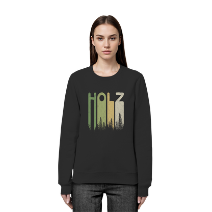 Holz Retro Wald Schriftzug - Organic Basic Unisex Sweatshirt