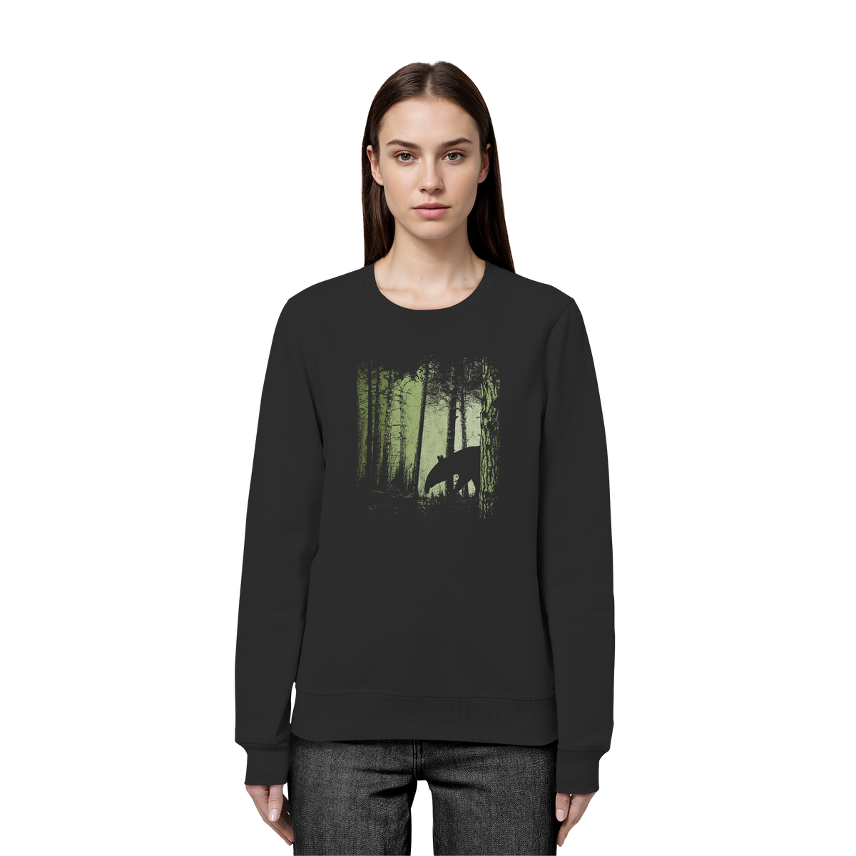 Lässiger Tapir im Zwielicht Wald - Organic Basic Unisex Sweatshirt