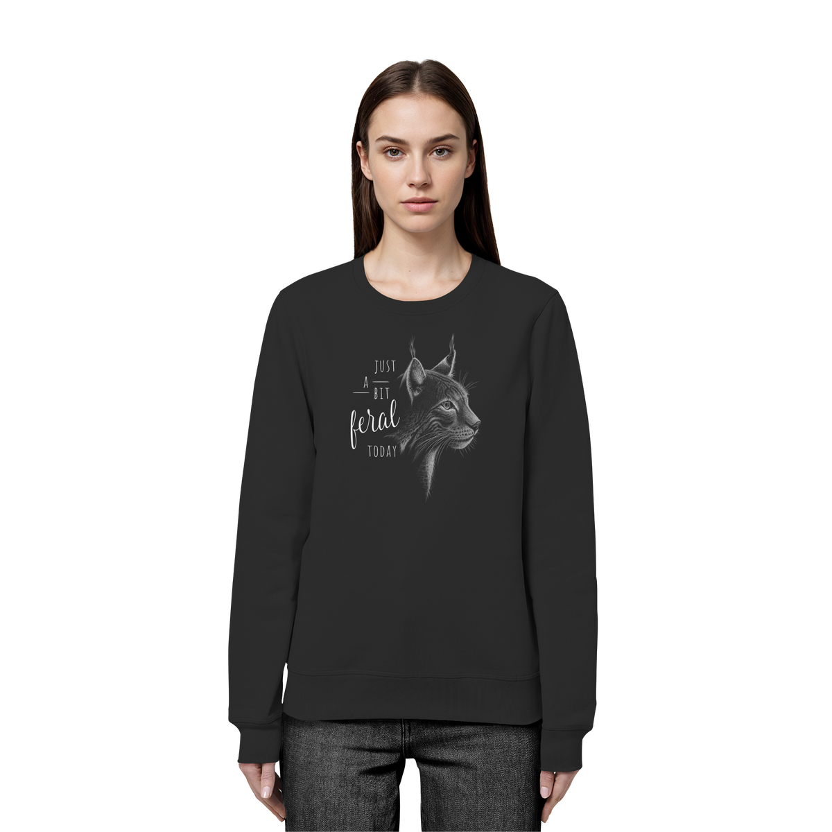 Just A Bit Feral Today! Wildkatze - Organic Basic Unisex Sweatshirt