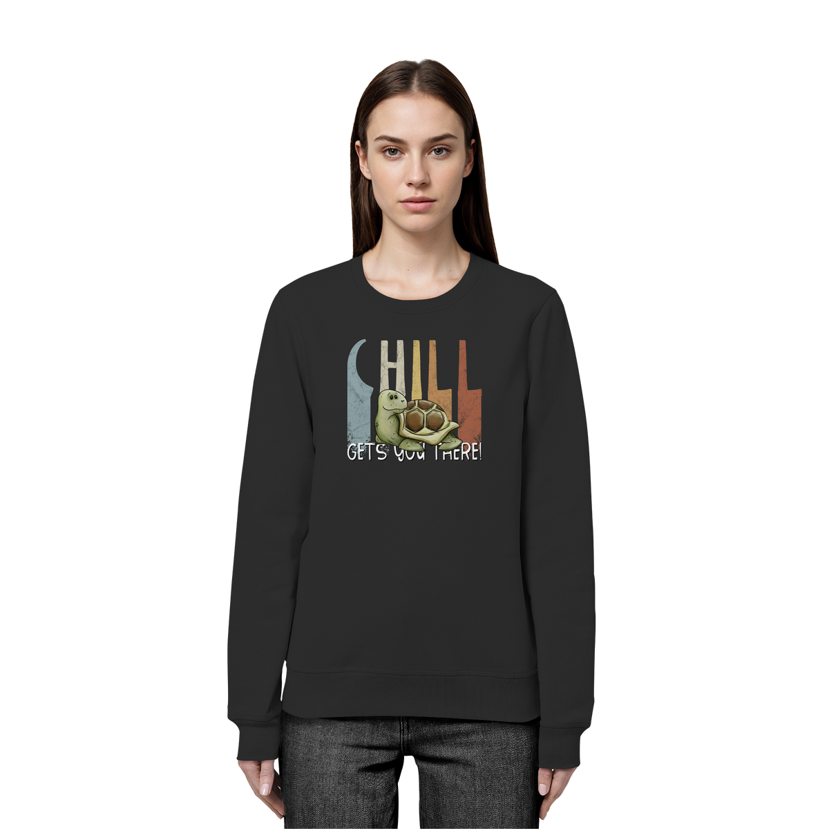 Gechillt gemütliche Schildkröte - Organic Basic Unisex Sweatshirt