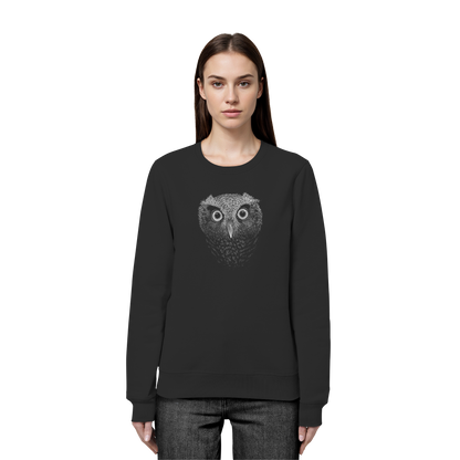 Eule Kritzelkunst Illustration - Organic Basic Unisex Sweatshirt