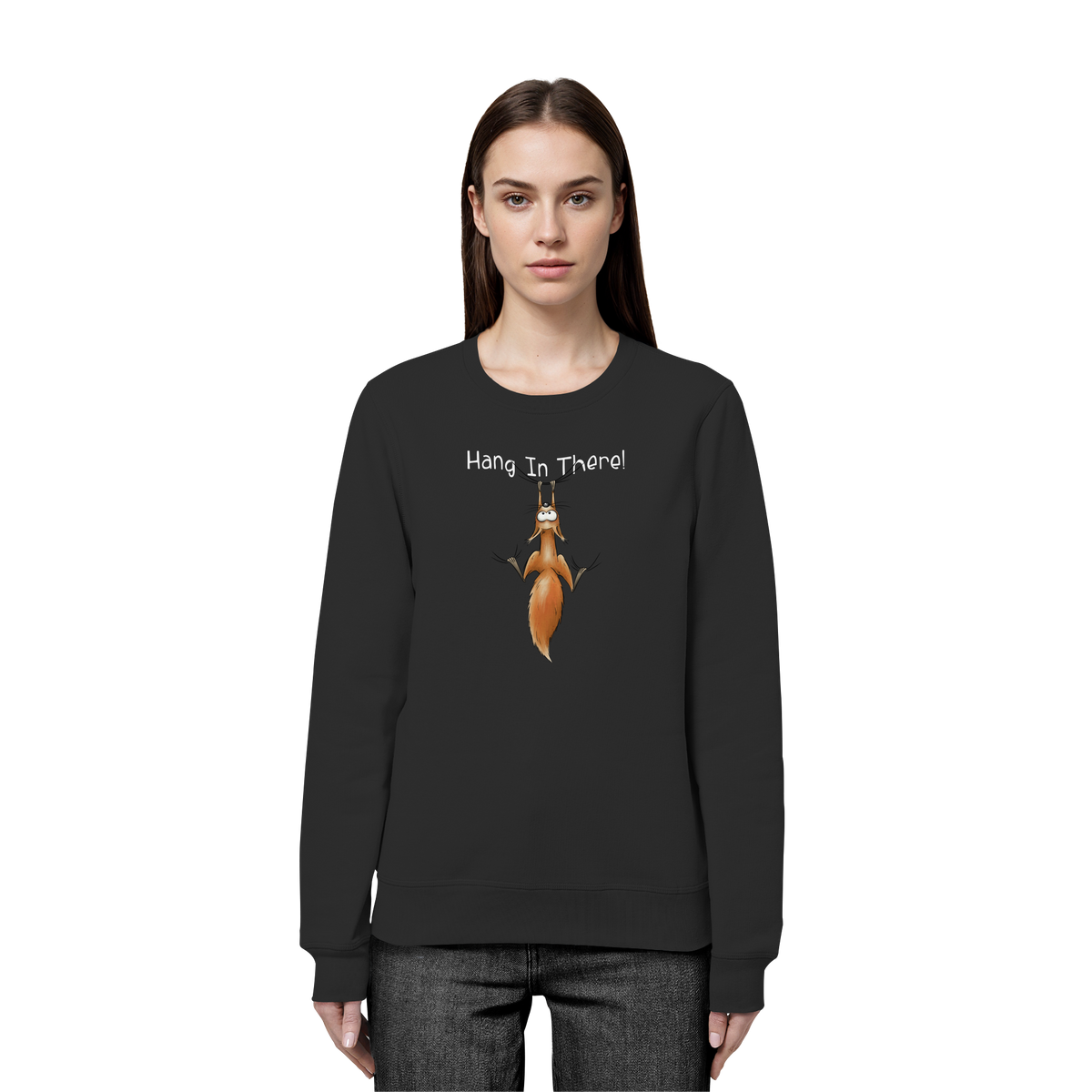 Hang In There | Lässiges Eichhörnchen - Organic Basic Unisex Sweatshirt