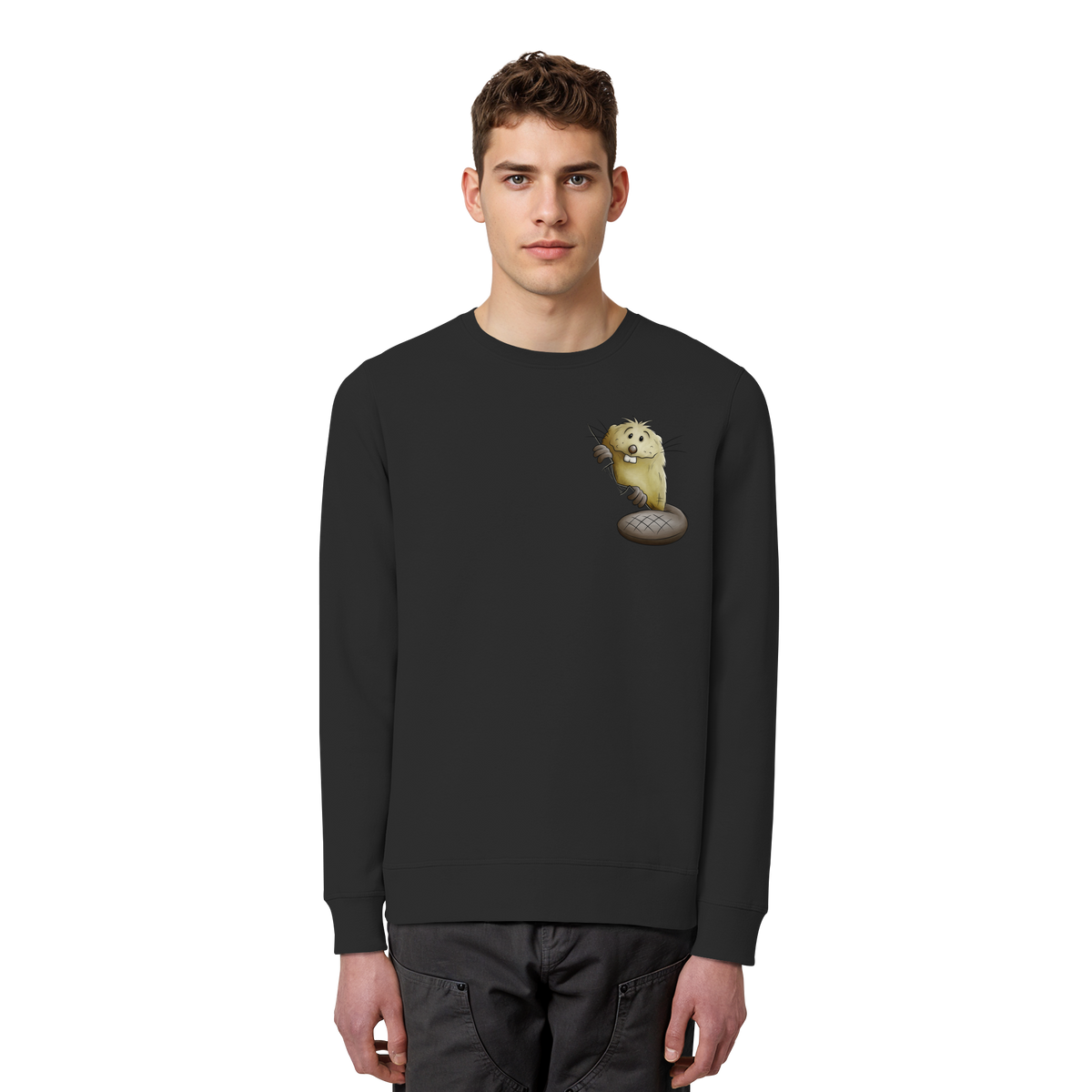 Lustiger frecher Biber - Organic Basic Unisex Sweatshirt