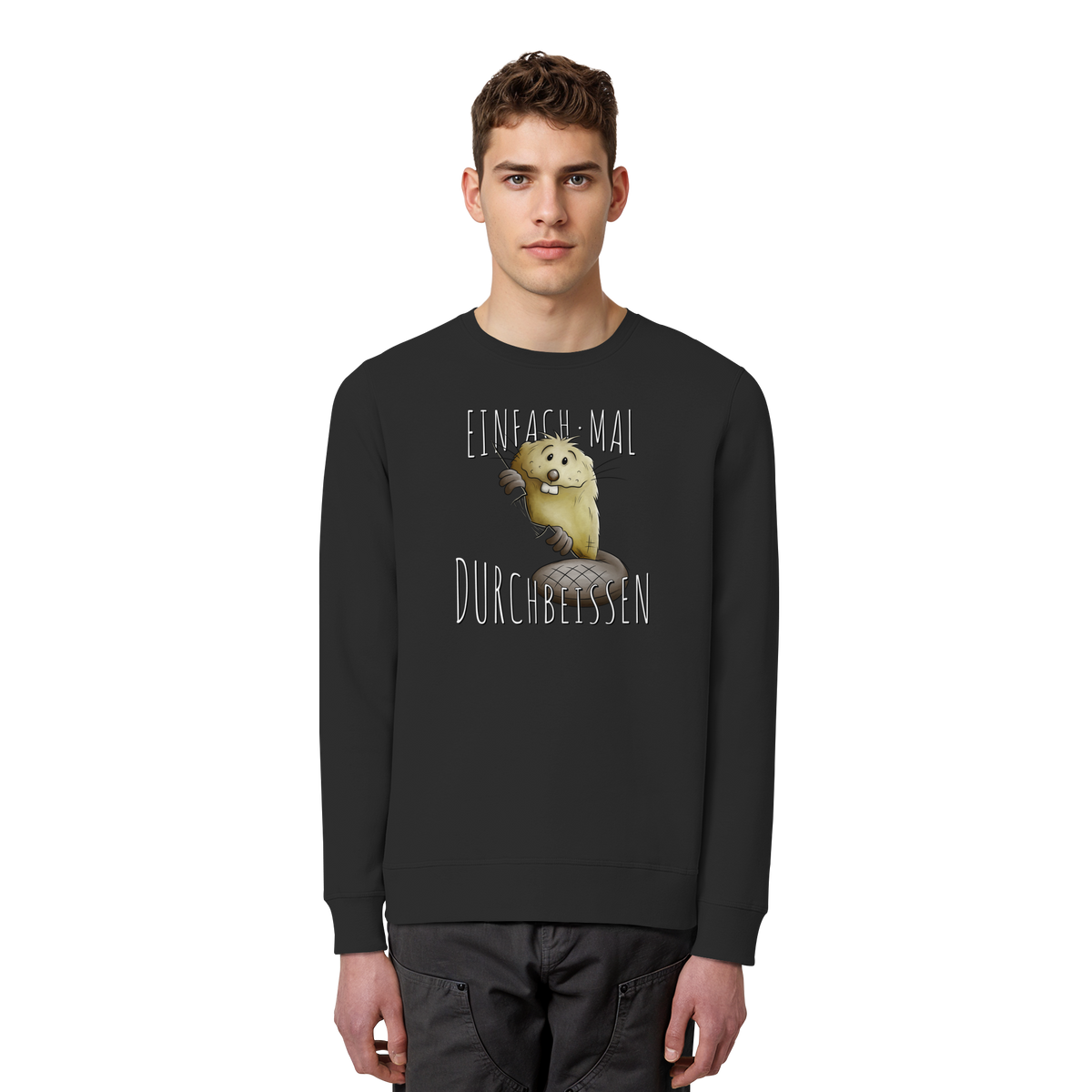 Einfach mal Durchbeissen Biber - Organic Basic Unisex Sweatshirt