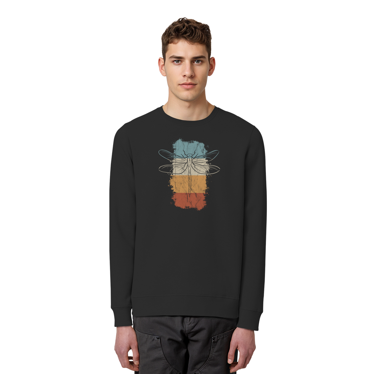Retro Kunst Libelle | Vintage Dragonfly - Organic Basic Unisex Sweatshirt