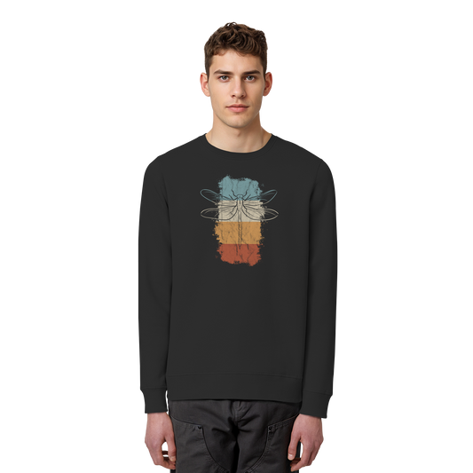 Retro Kunst Libelle | Vintage Dragonfly - Organic Basic Unisex Sweatshirt