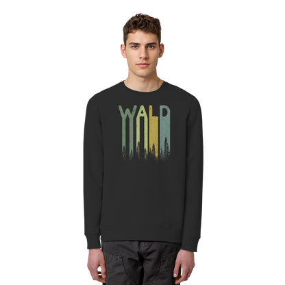 Wald Retro Forst Schriftzug - Organic Basic Unisex Sweatshirt