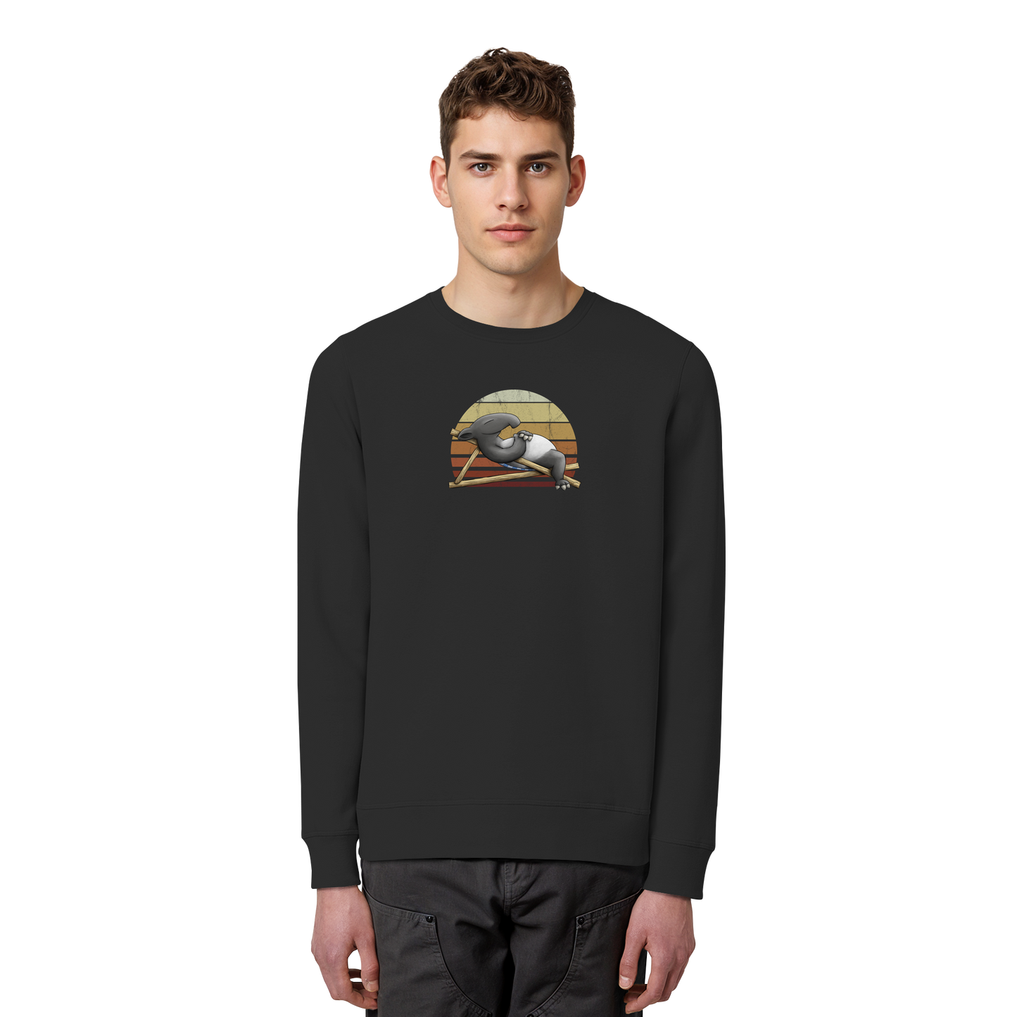 Lässiger Retro Sundown Tapir - Organic Basic Unisex Sweatshirt