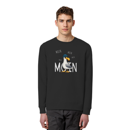 Moin Moin Lässige Hipster Möwe  - Organic Basic Unisex Sweatshirt
