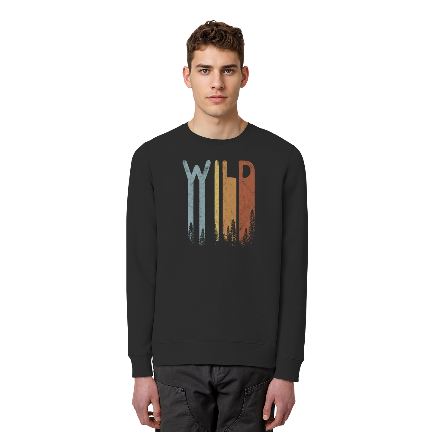 Wild Retro Schriftzug - Organic Basic Unisex Sweatshirt