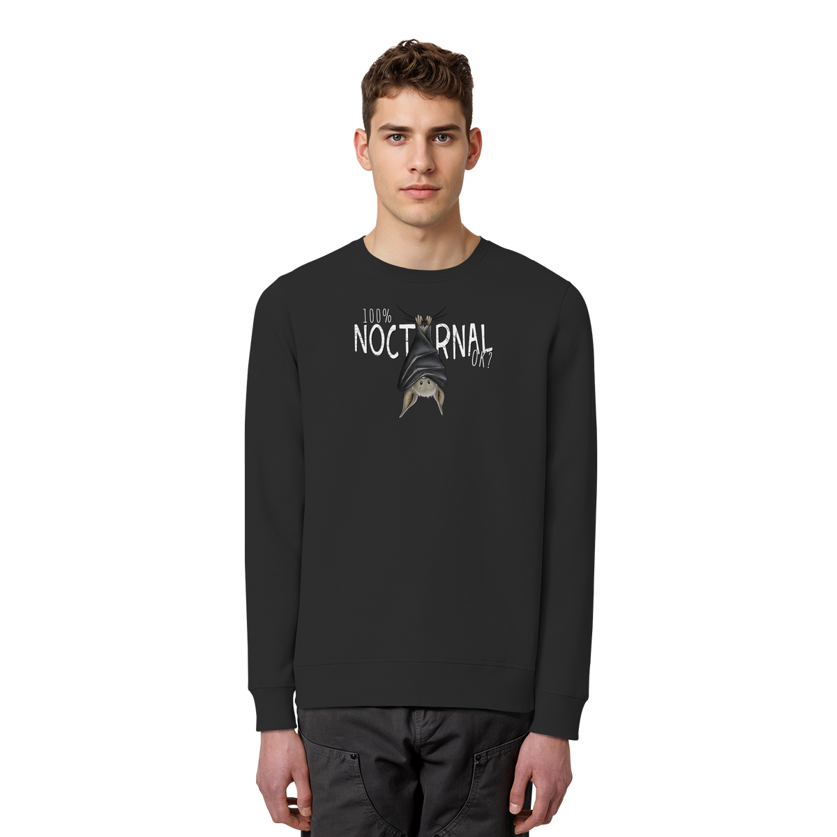 100% nachtaktive Fledermaus - Organic Basic Unisex Sweatshirt