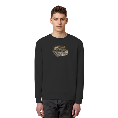 Leopard Gecko Skizze Kritzelkunst - Organic Basic Unisex Sweatshirt