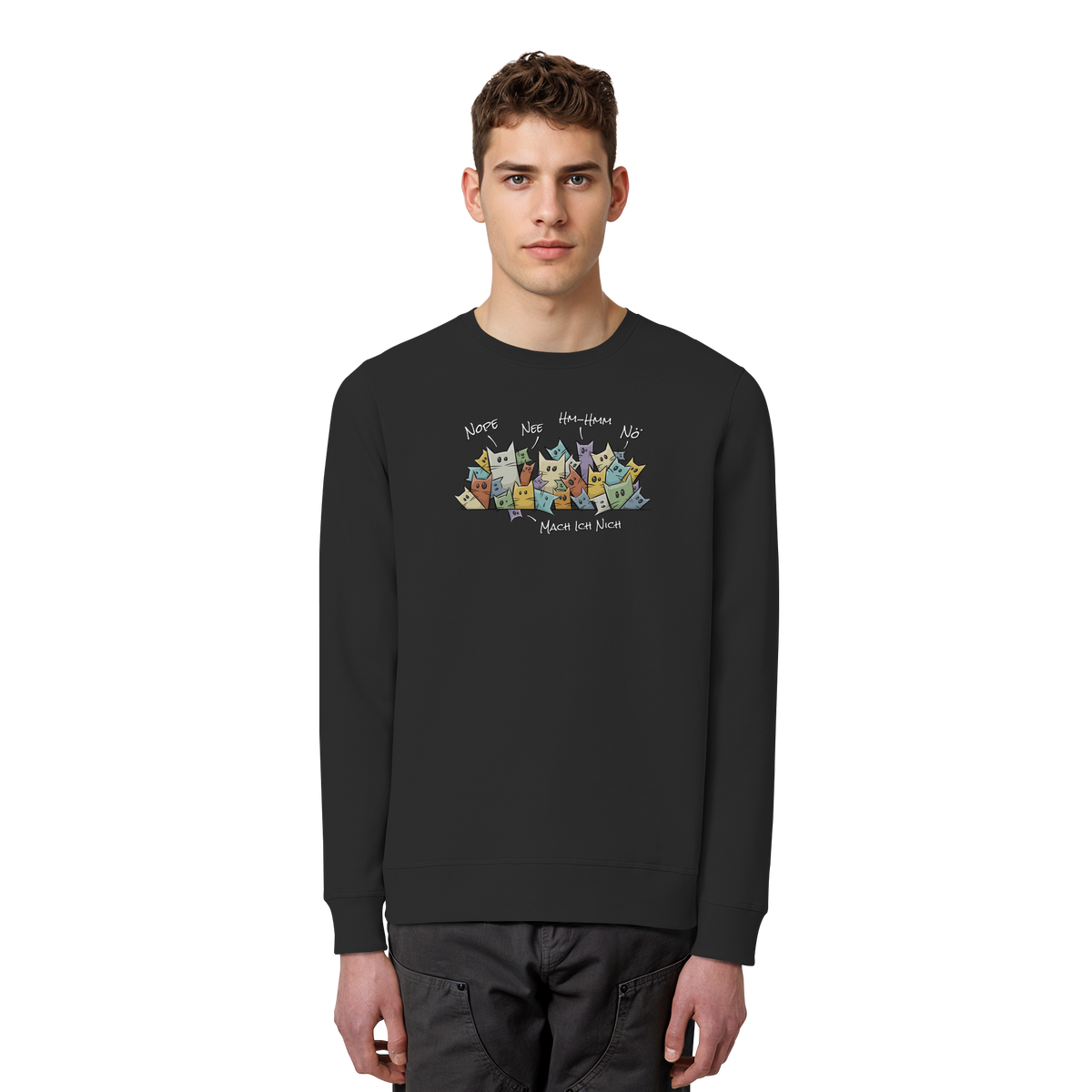 Nope, Nee, Nö Katzen - Organic Basic Unisex Sweatshirt