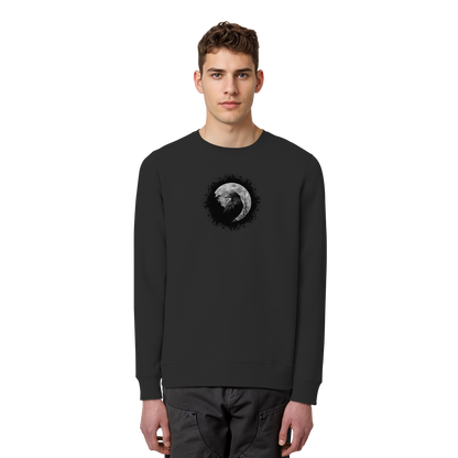 Schwarzer Rabe bei Vollmond  - Organic Basic Unisex Sweatshirt