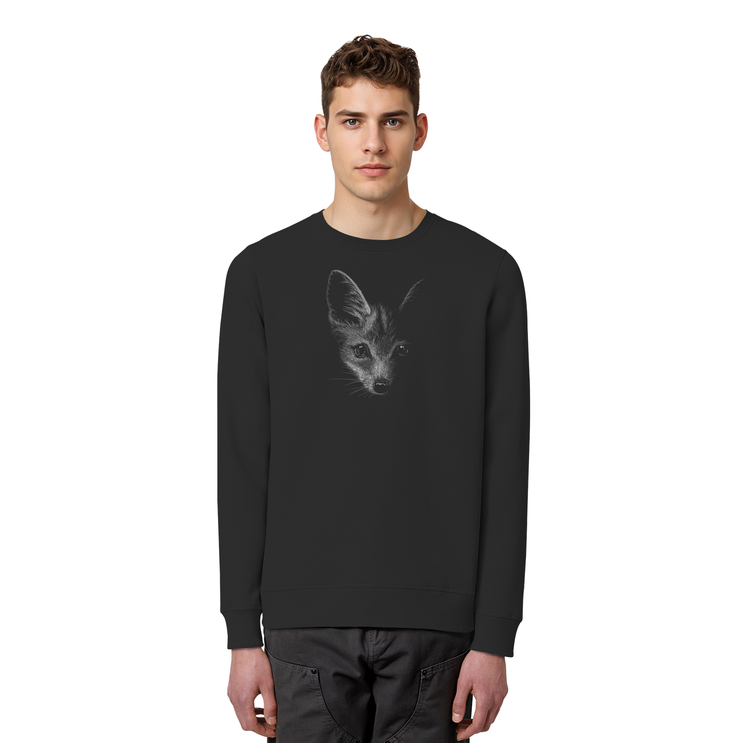 Fuchs Kritzelkunst Illustration - Organic Basic Unisex Sweatshirt