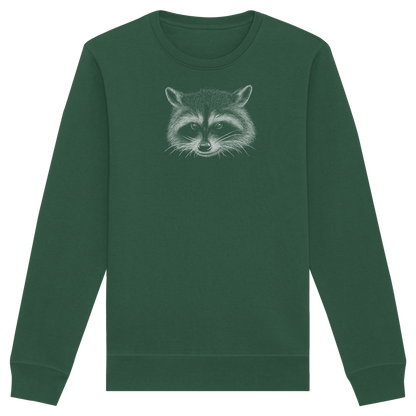 Waschbär Illustration Kritzelkunst - Organic Basic Unisex Sweatshirt