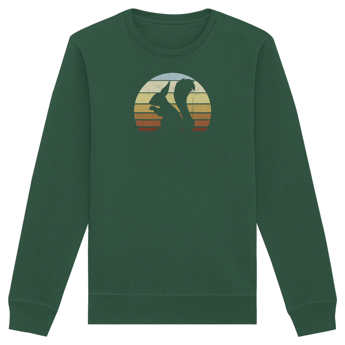 Retro Eichhörnchen Silhouette - Organic Basic Unisex Sweatshirt