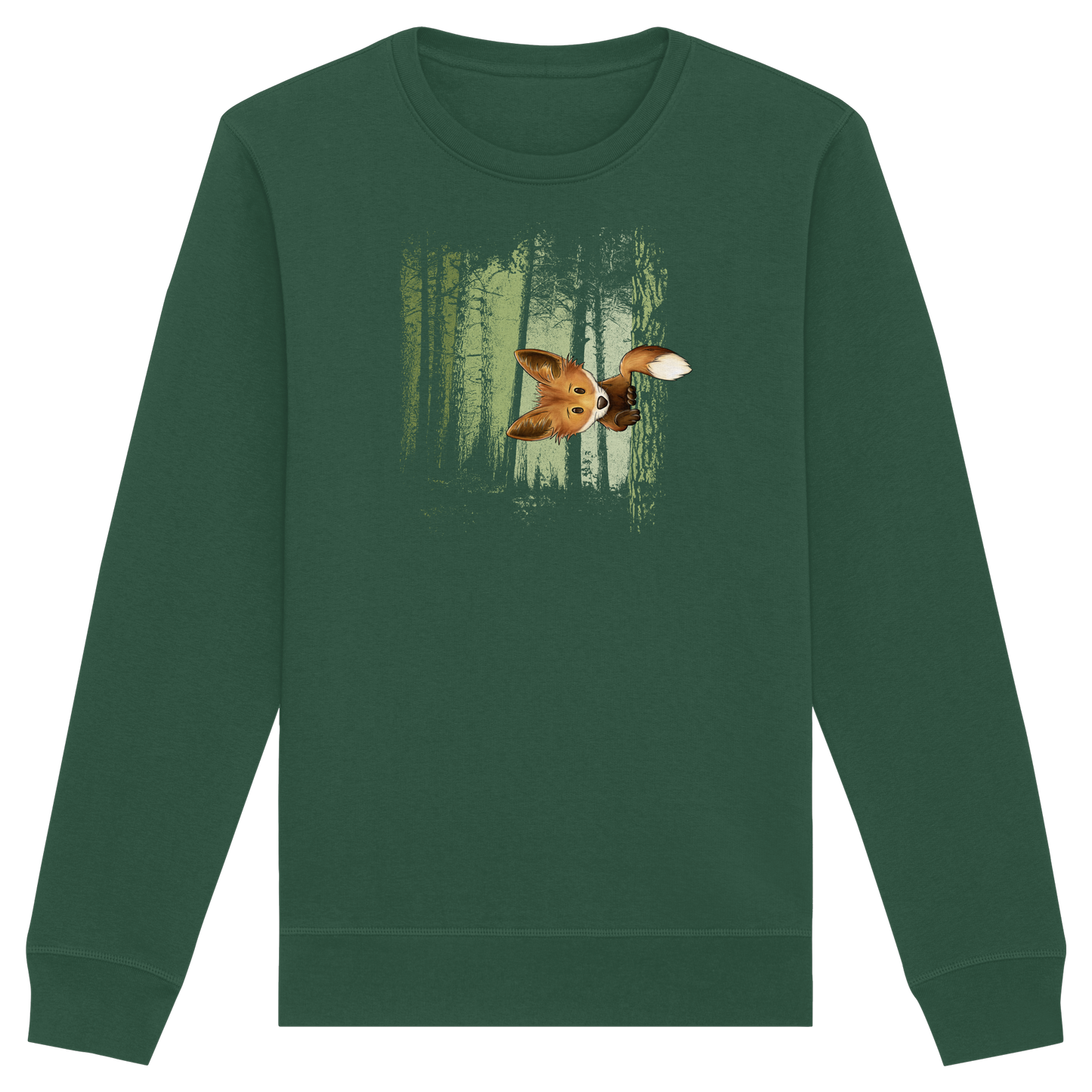 Fuchs im Zwielicht-Wald - Organic Basic Unisex Sweatshirt