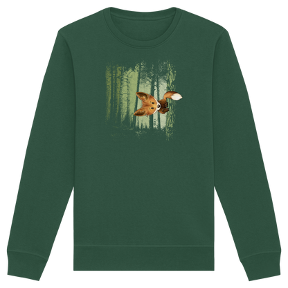 Fuchs im Zwielicht-Wald - Organic Basic Unisex Sweatshirt
