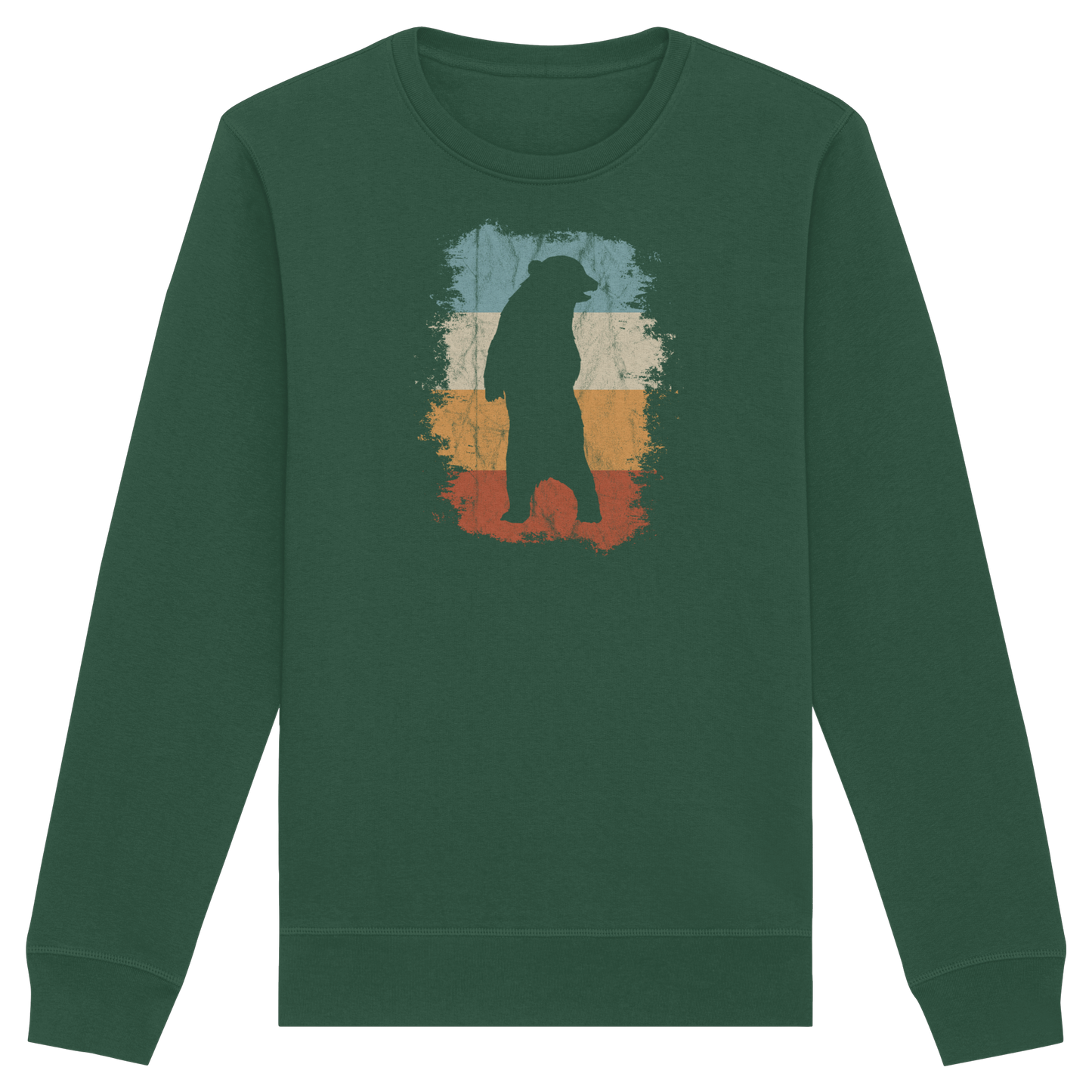 Retro Bären-Silhouette - Organic Basic Unisex Sweatshirt