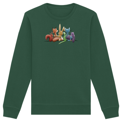 Regenbogen Tiere für Freundschaft, Toleranz und Vielfalt - Organic Basic Unisex Sweatshirt
