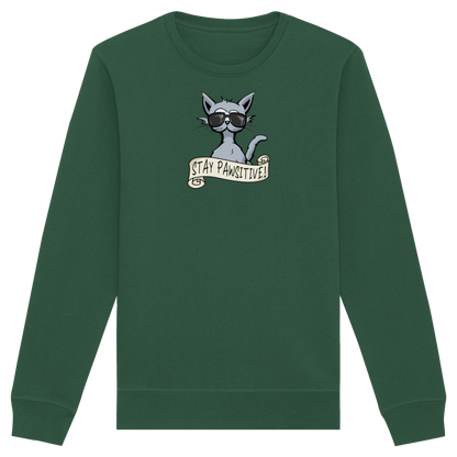 Stay Pawsitive Bleib lässig Hipster Katze - Organic Basic Unisex Sweatshirt