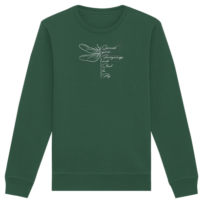 Breite die Flügel aus und flieg los | Libelle - Organic Basic Unisex Sweatshirt