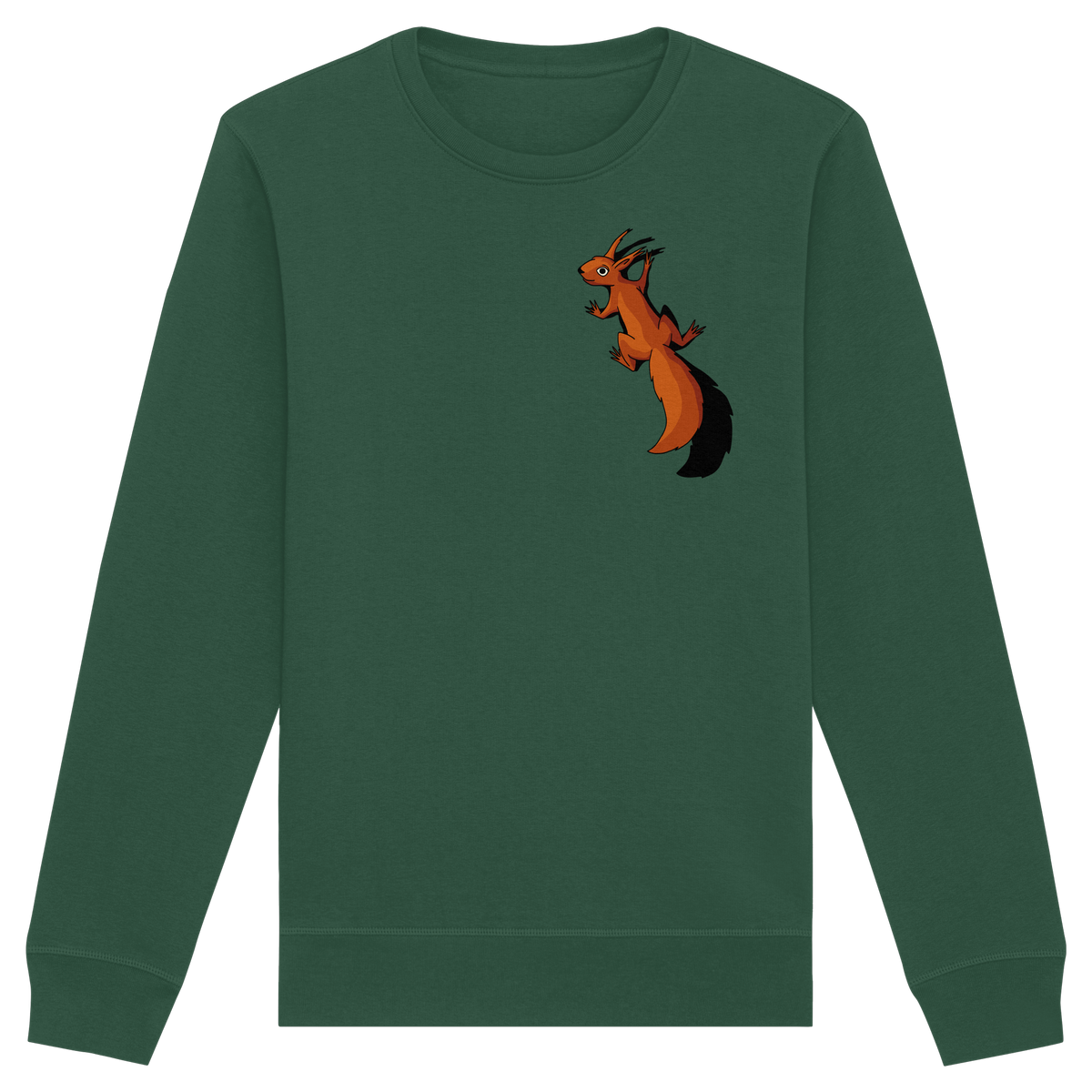 Süßes Eichhörnchen klettert - Organic Basic Unisex Sweatshirt