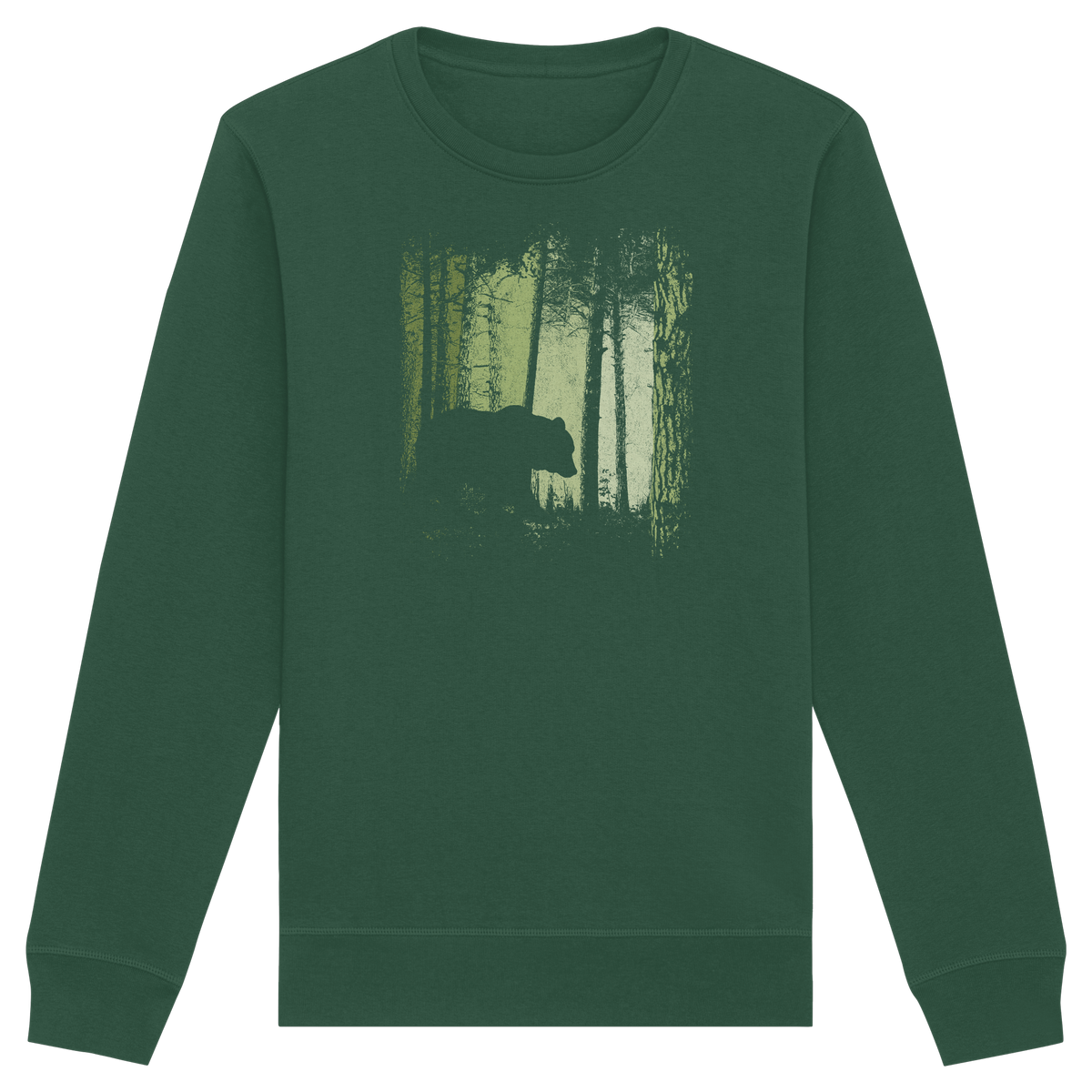 Braunbär im Zwielicht Wald - Organic Basic Unisex Sweatshirt