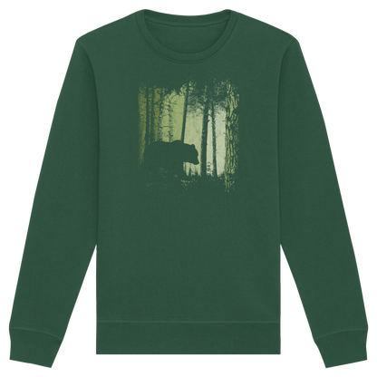 Braunbär im Zwielicht Wald - Organic Basic Unisex Sweatshirt