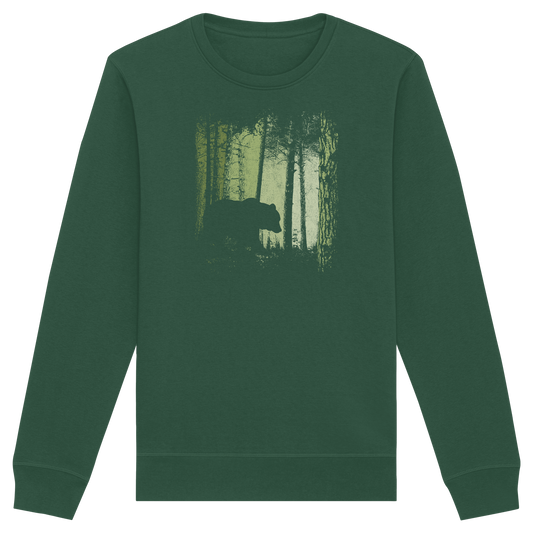Braunbär im Zwielicht Wald - Organic Basic Unisex Sweatshirt