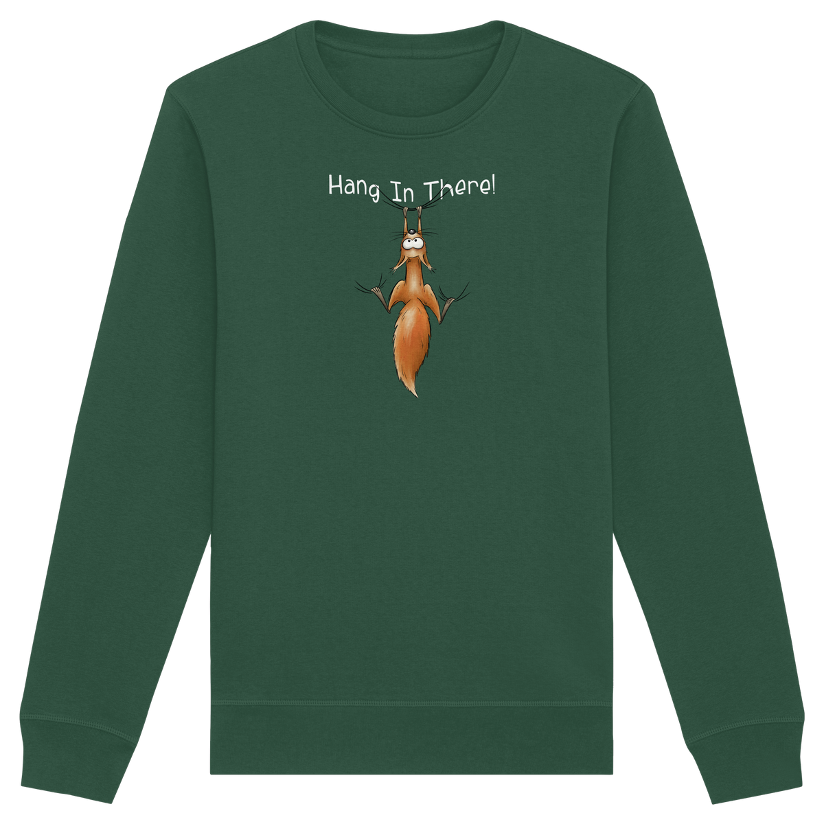 Hang In There | Lässiges Eichhörnchen - Organic Basic Unisex Sweatshirt